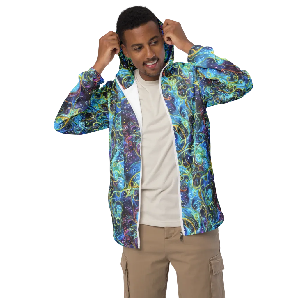 Azure Labyrinth on Men's Windbreaker — Front
