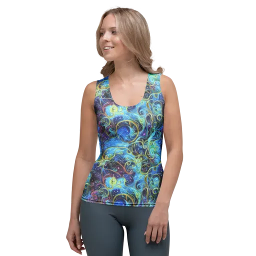 Azure Labyrinth on a Women's Tank Top