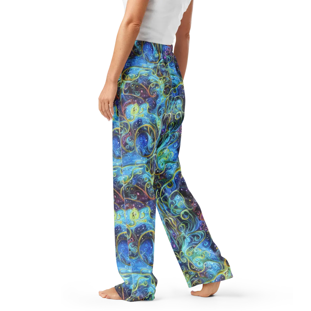 Azure Labyrinth on Women's Pajama Pants — Left