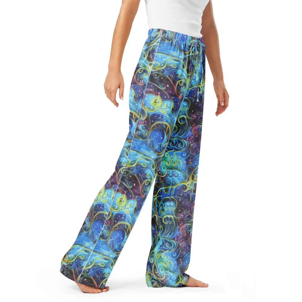 Azure Labyrinth on Women's Pajama Pants — Right Front
