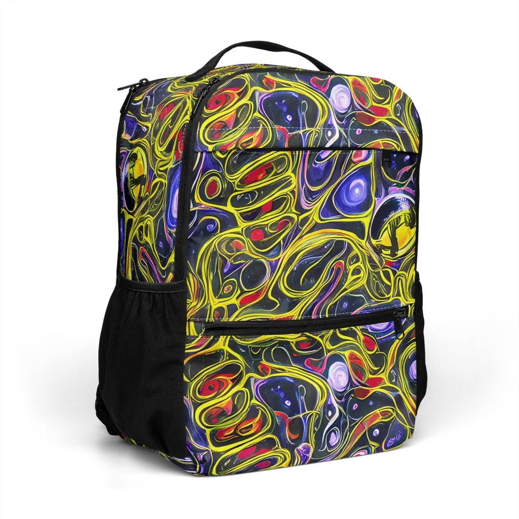 Prismatic Circuitry on Utility Backpack — Right Front