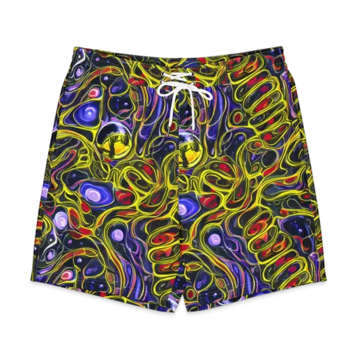 Prismatic Circuitry on a Men's Board Shorts