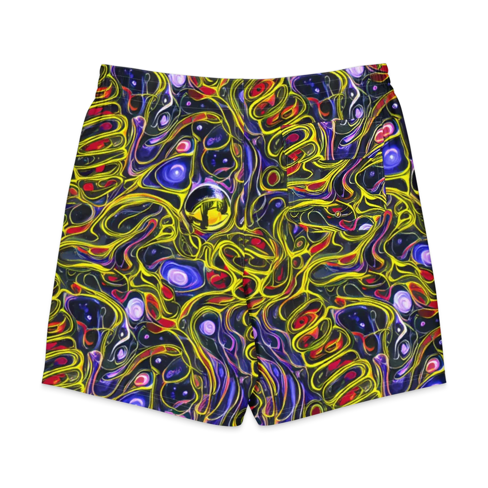 Prismatic Circuitry on Men's Board Shorts — Back