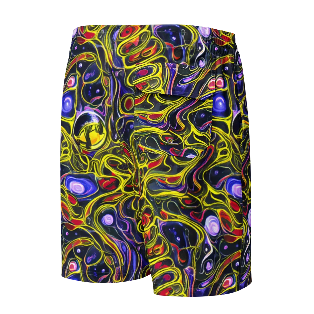 Prismatic Circuitry on Men's Board Shorts — Back