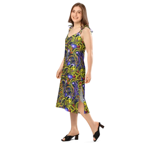 Prismatic Circuitry on a Slip Dress