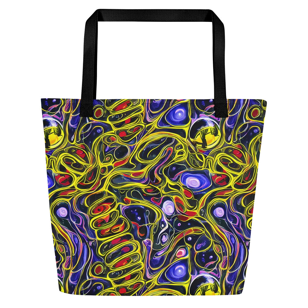 Prismatic Circuitry on Large Tote Bag W/ Pocket — Front