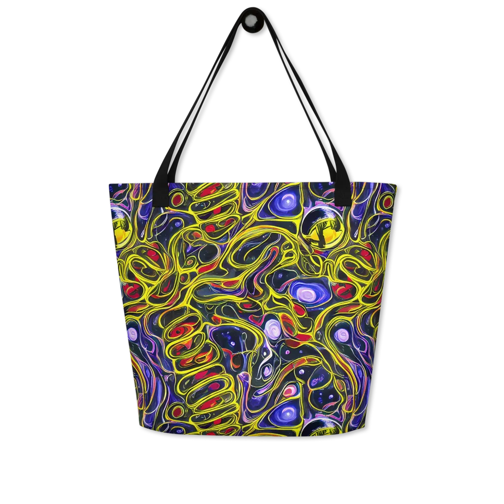 Prismatic Circuitry on Large Tote Bag W/ Pocket — Front