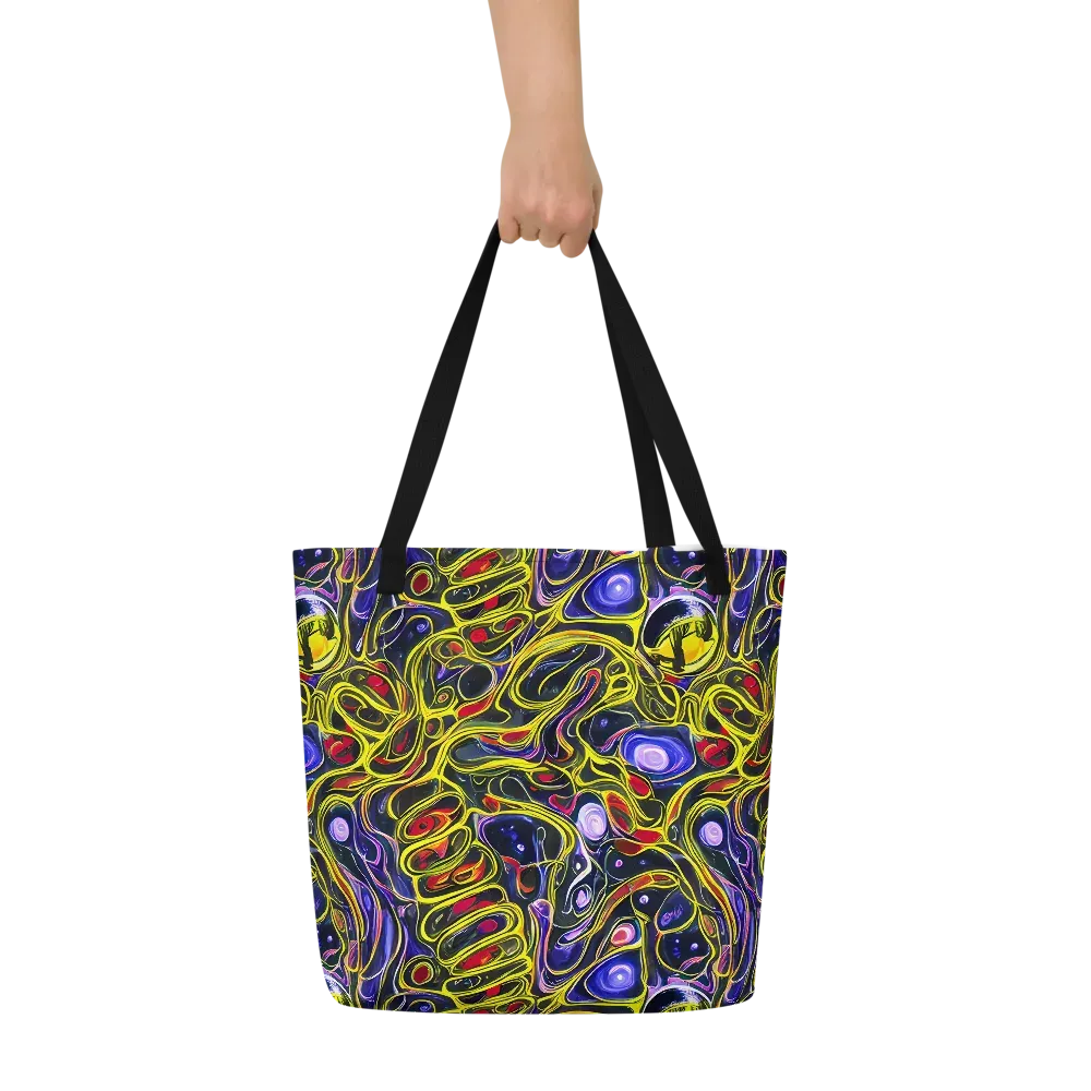 Prismatic Circuitry on Large Tote Bag W/ Pocket — Front
