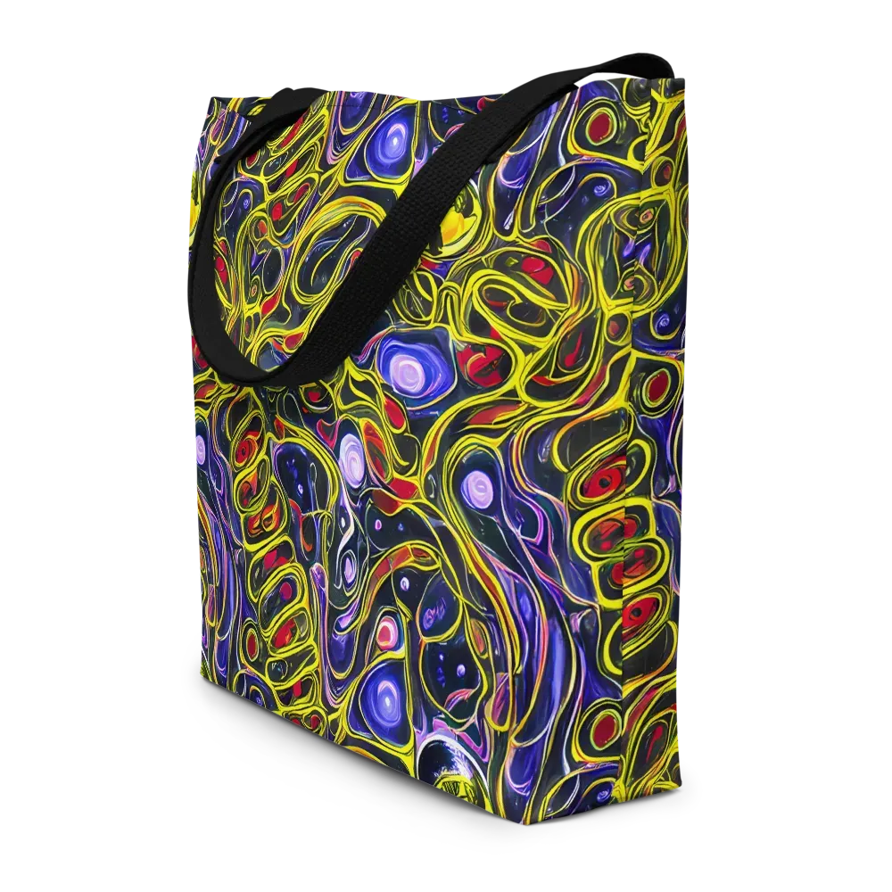 Prismatic Circuitry on Large Tote Bag W/ Pocket — Front