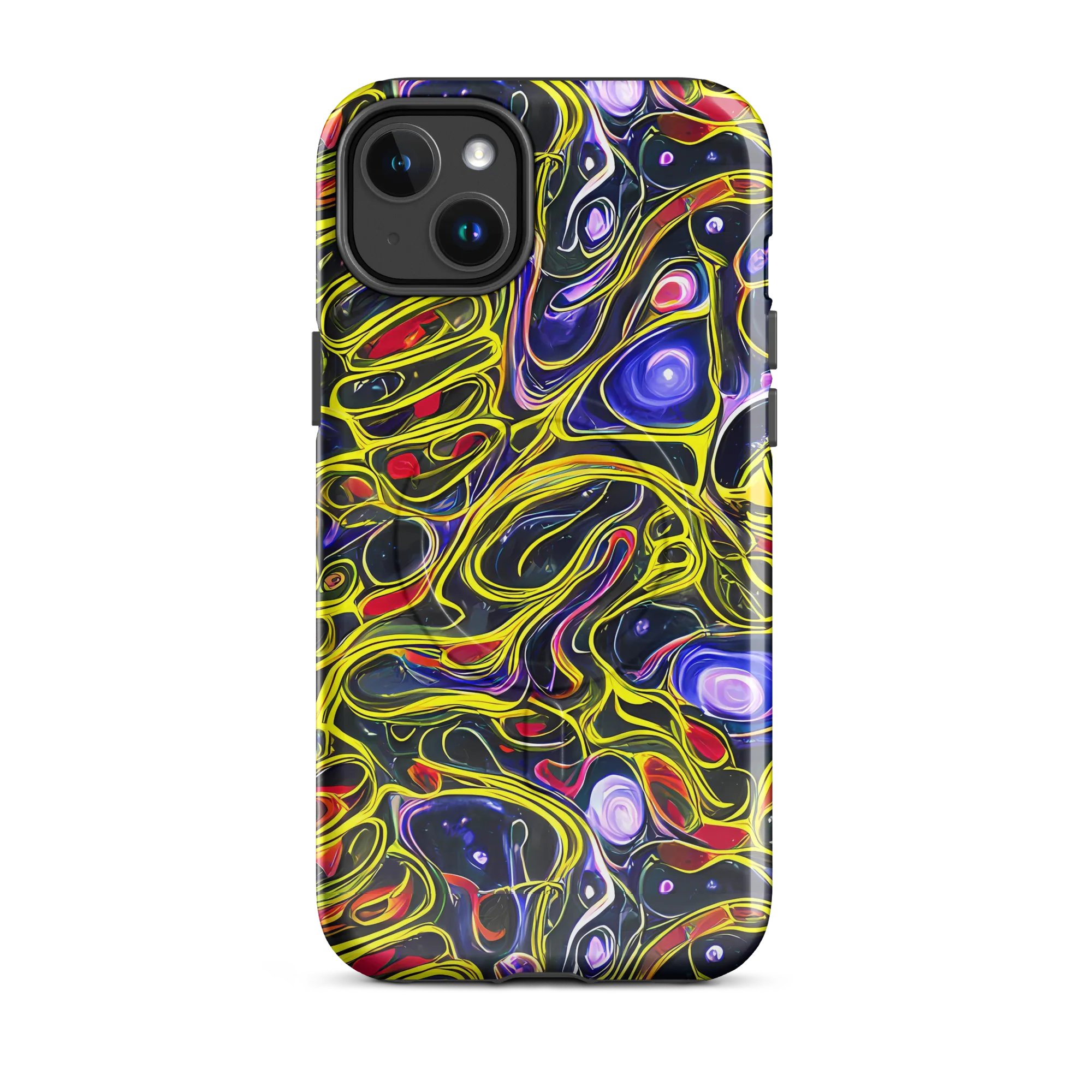 Prismatic Circuitry on MagSafe Tough Case for iPhone® — Front