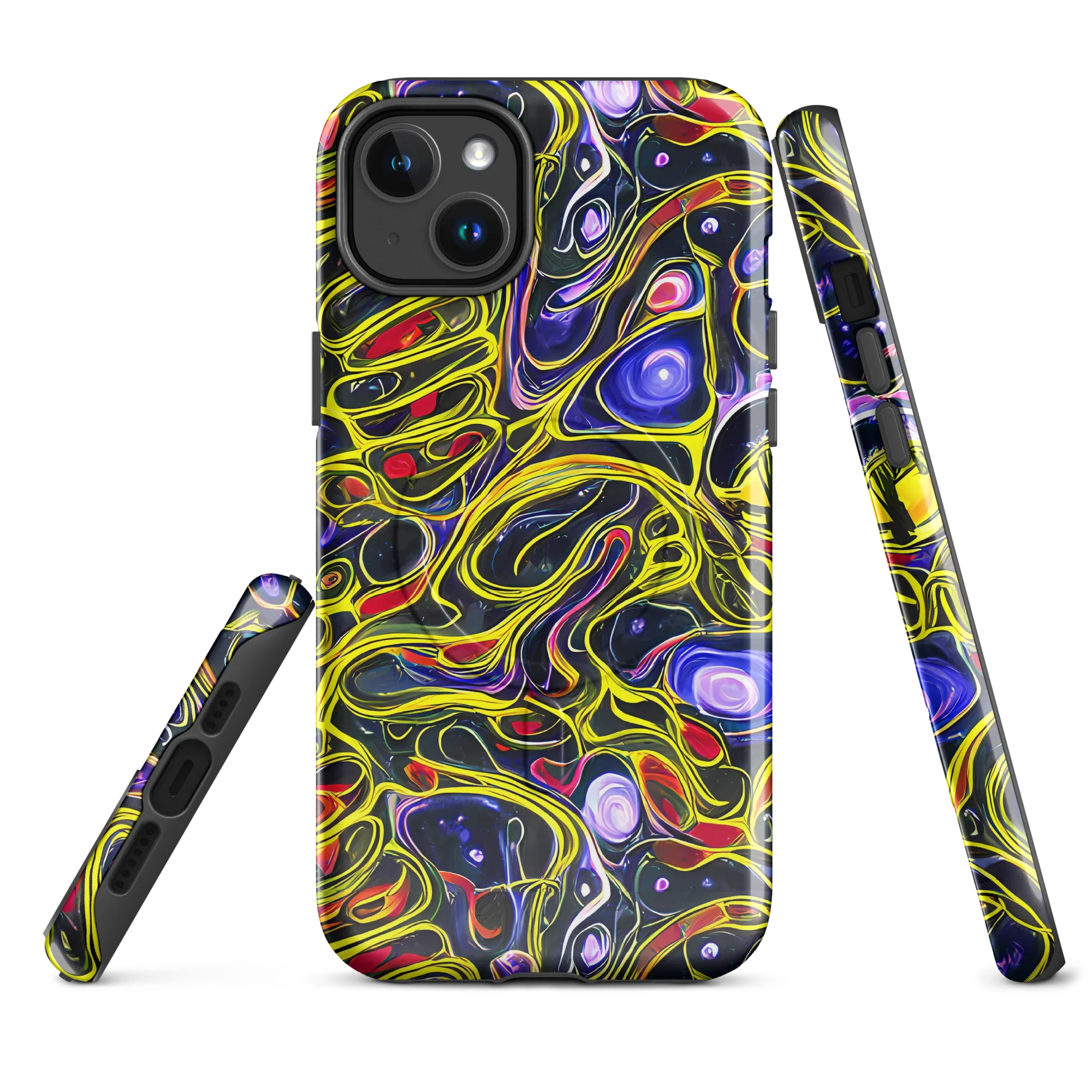 Prismatic Circuitry on MagSafe Tough Case for iPhone® — Front