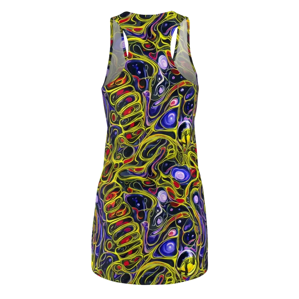 Prismatic Circuitry on Racerback Dress — Back