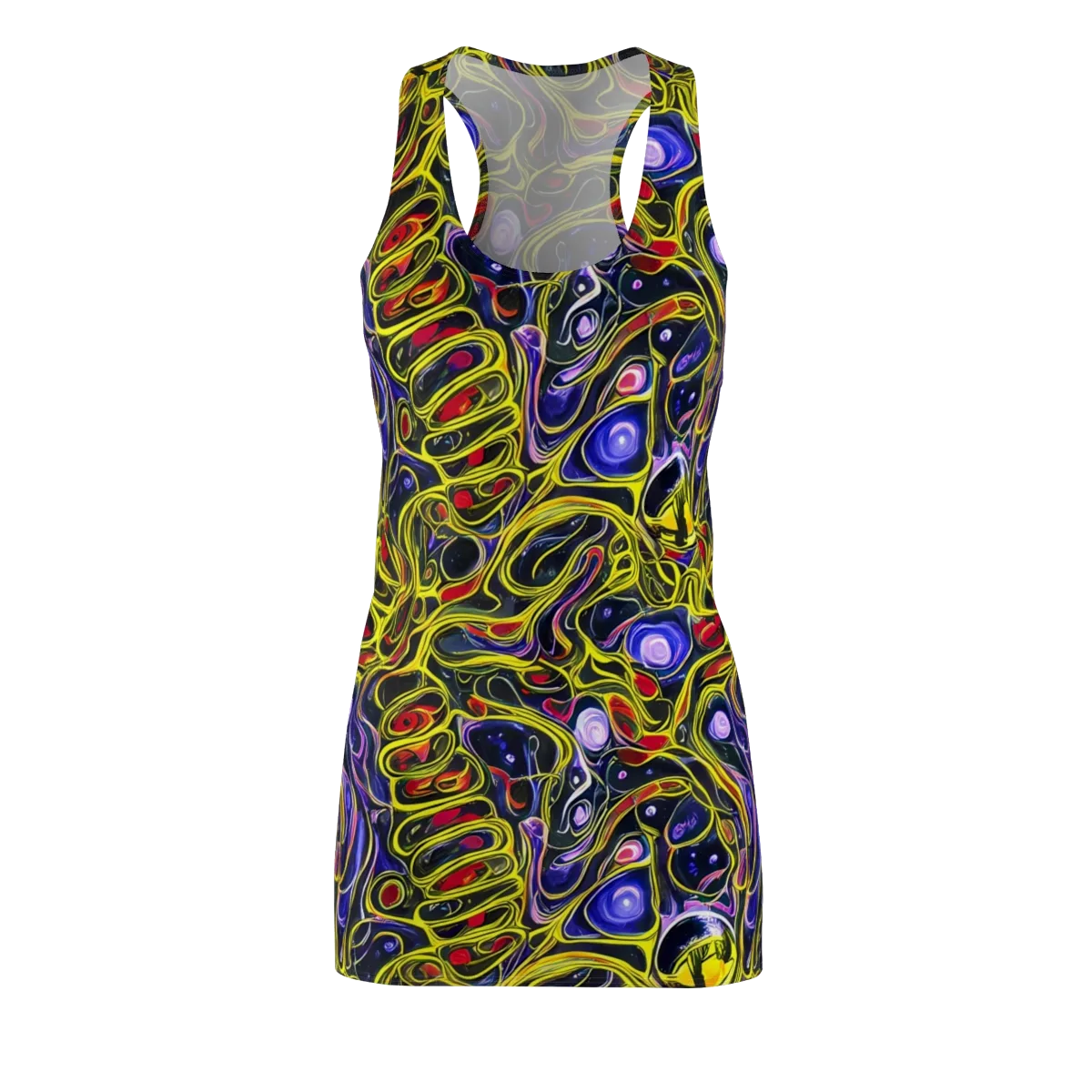 Prismatic Circuitry on Racerback Dress — Front