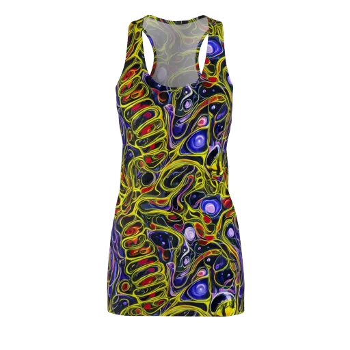 Prismatic Circuitry on a Racerback Dress
