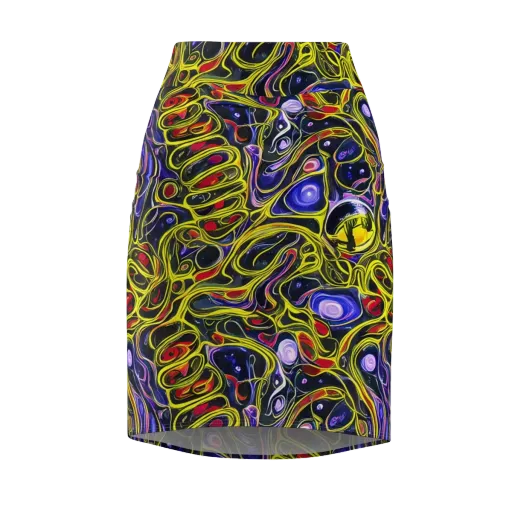 Prismatic Circuitry on a Pencil Skirt