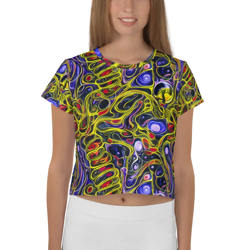 Prismatic Circuitry on Crop Tee — Front