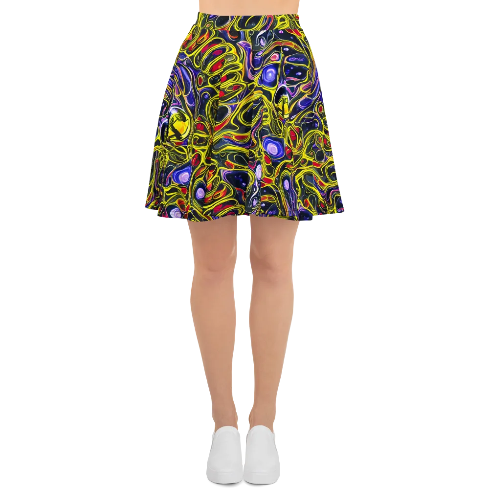 Prismatic Circuitry on Skater Skirt — Front