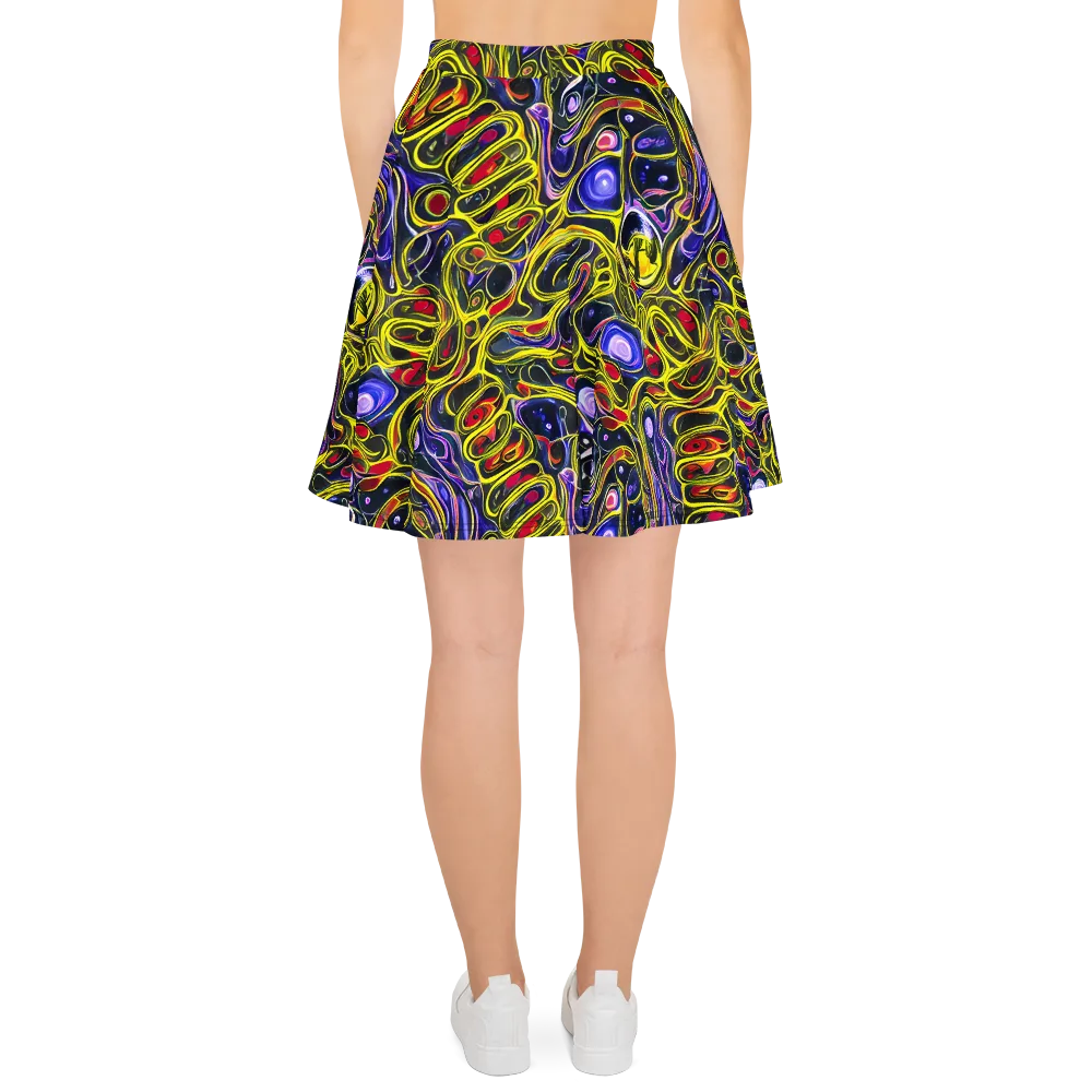 Prismatic Circuitry on Skater Skirt — Back