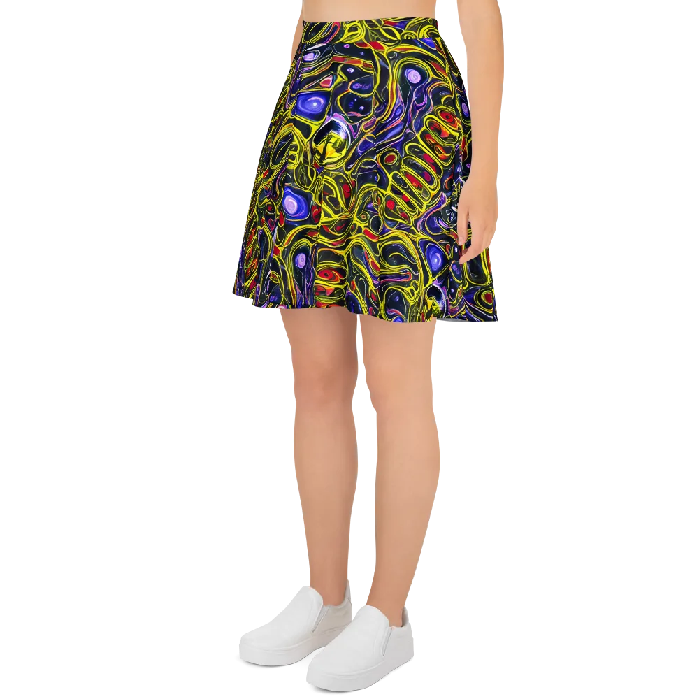 Prismatic Circuitry on Skater Skirt — Left