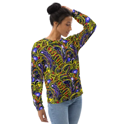 Prismatic Circuitry on a Sweatshirt
