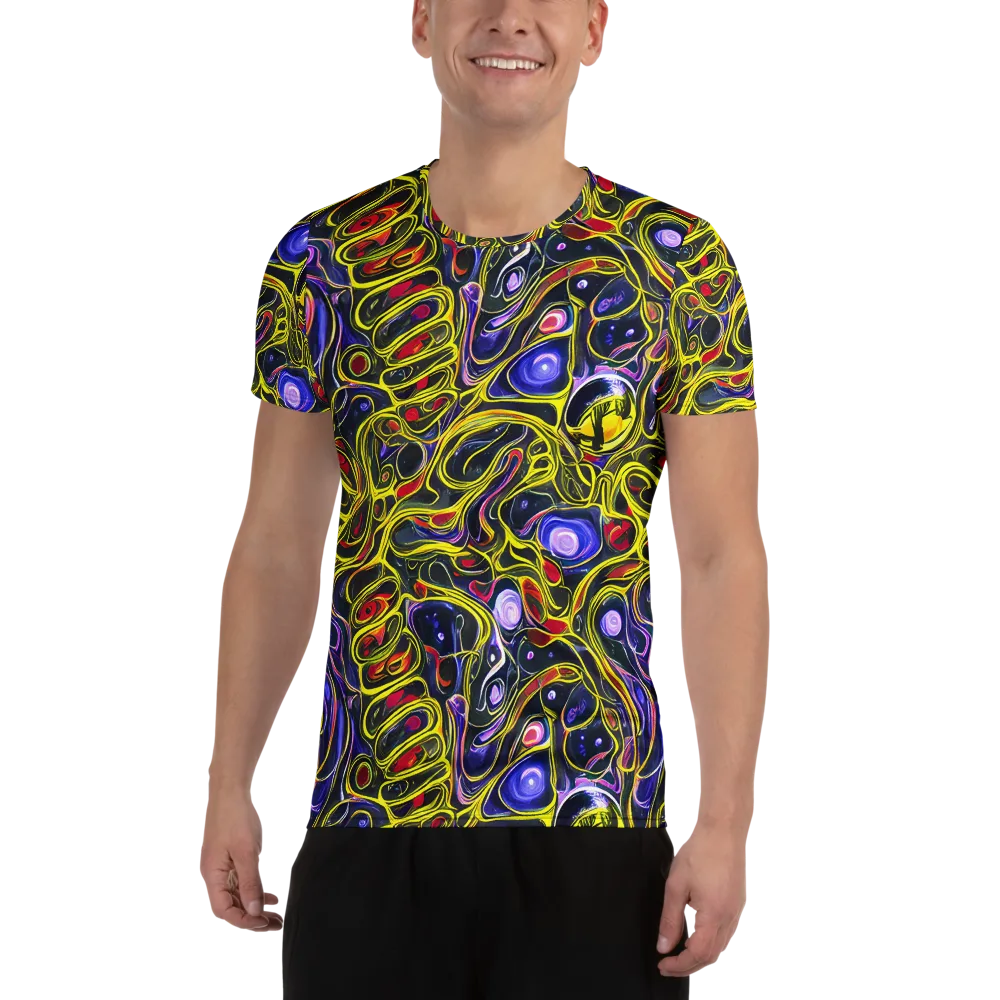 Prismatic Circuitry on Men's Athletic T-Shirt — Front