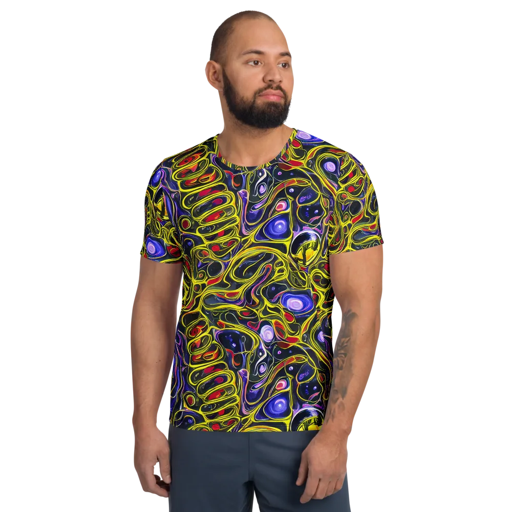 Prismatic Circuitry on Men's Athletic T-Shirt — Front