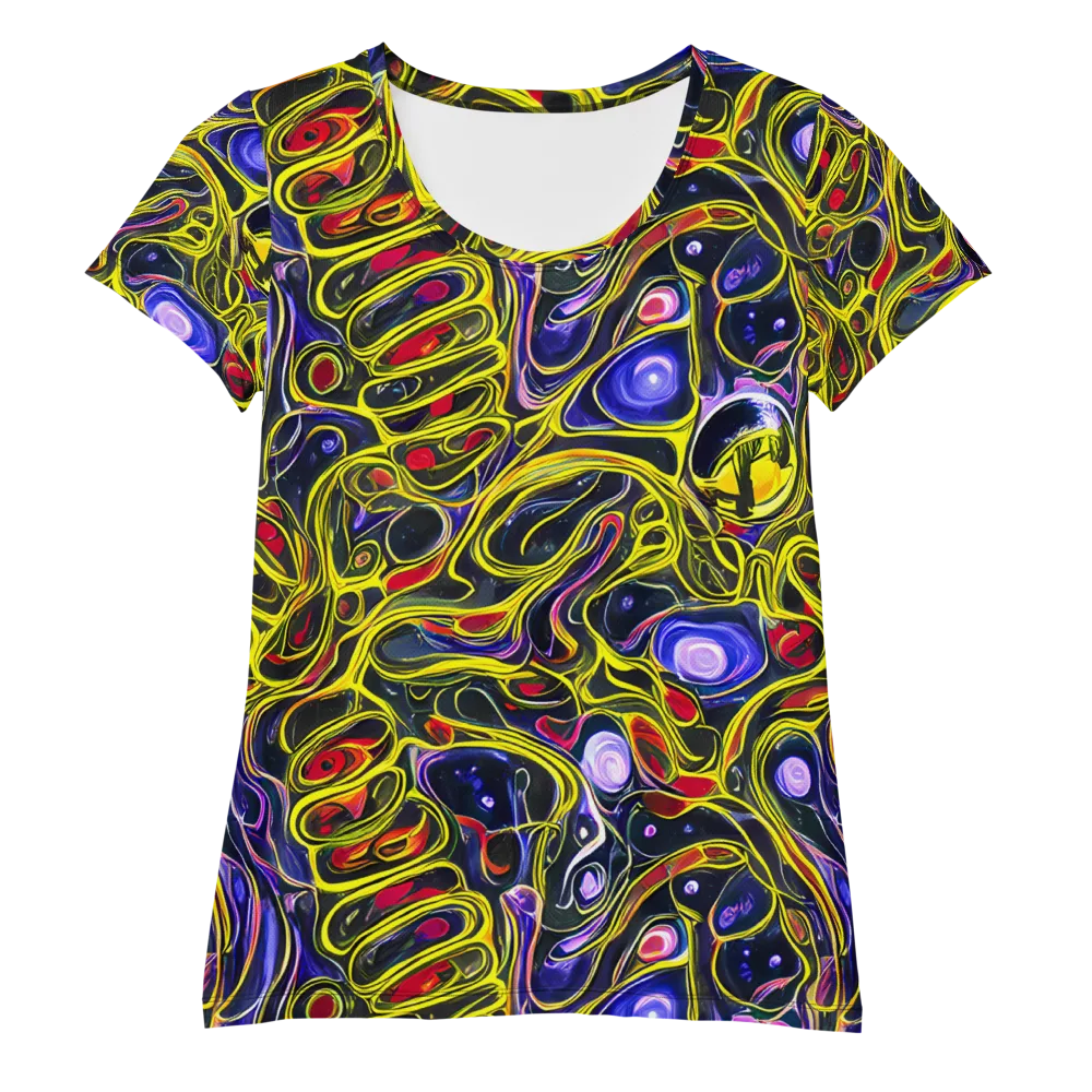 Prismatic Circuitry on Women's Athletic T-Shirt — Front