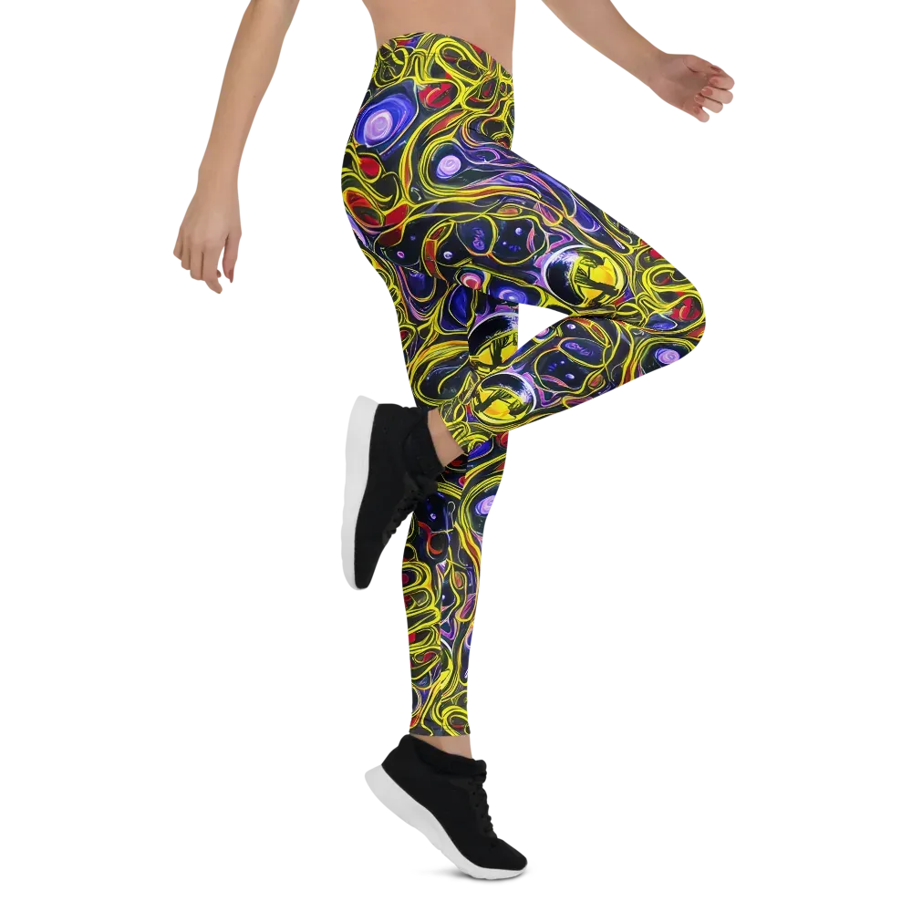 Prismatic Circuitry on Leggings — Right