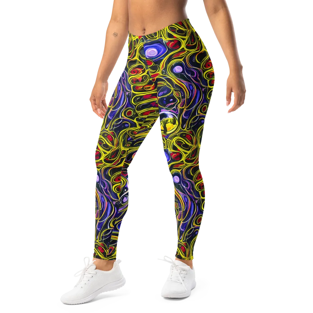 Prismatic Circuitry on Leggings — Left Front