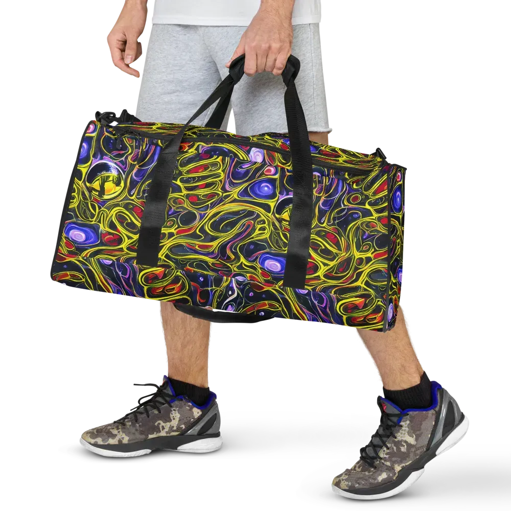Prismatic Circuitry on Duffle Bag — Front