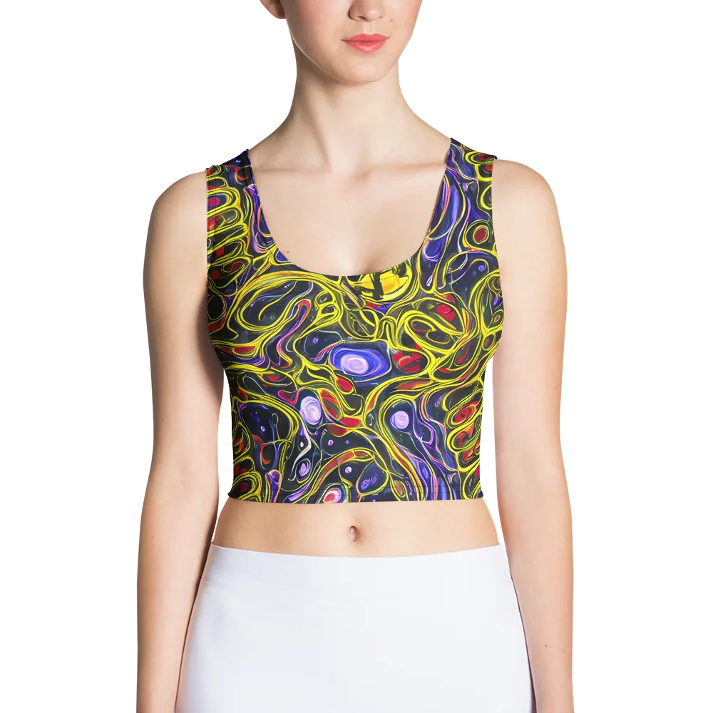 Prismatic Circuitry on Crop Top — Front