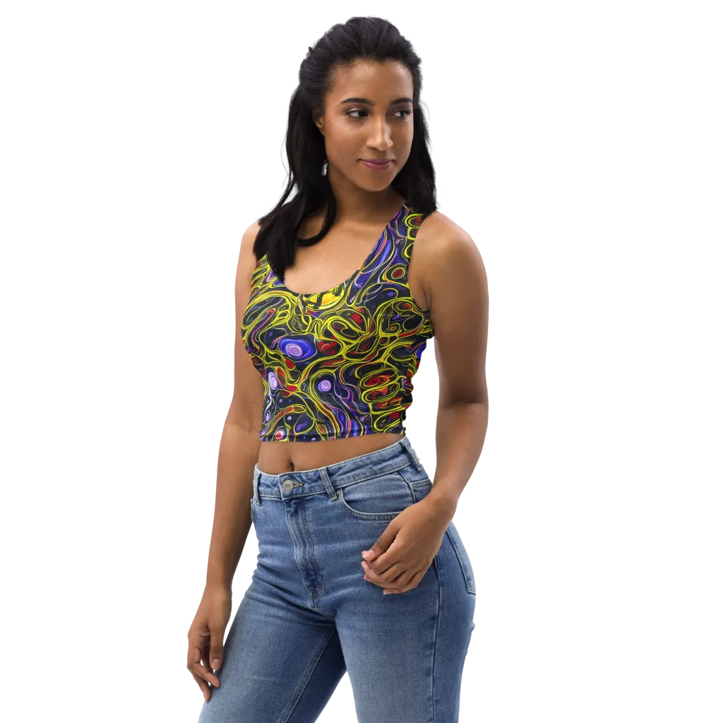 Prismatic Circuitry on Crop Top — Left Front