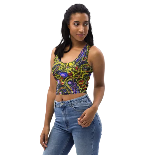 Prismatic Circuitry on a Crop Top