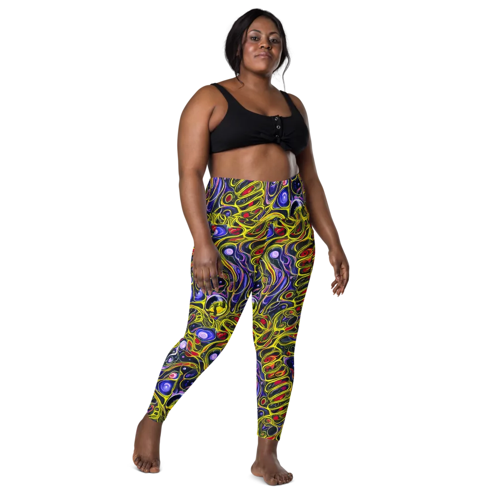 Prismatic Circuitry on Leggings with Pockets — Front