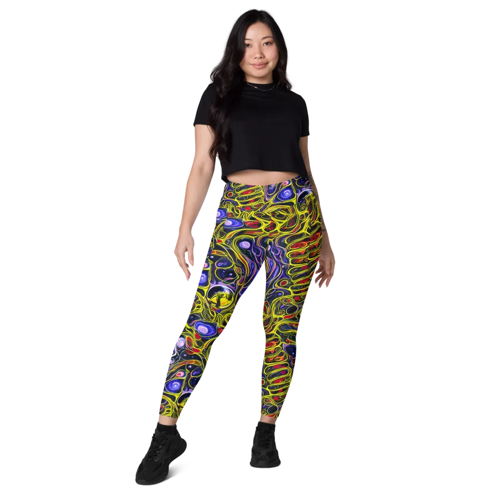 Prismatic Circuitry on Leggings with Pockets — Front