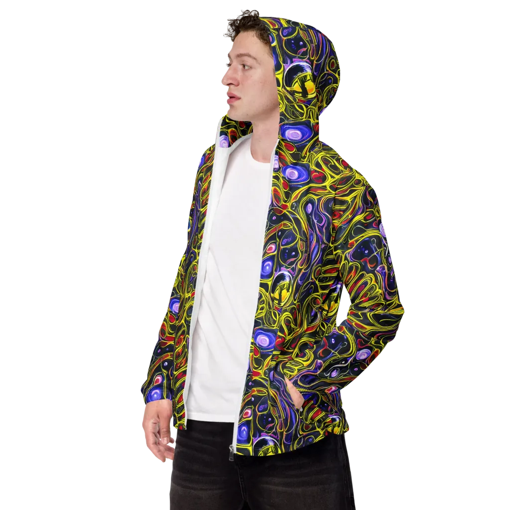 Prismatic Circuitry on Men's Windbreaker — Left Front