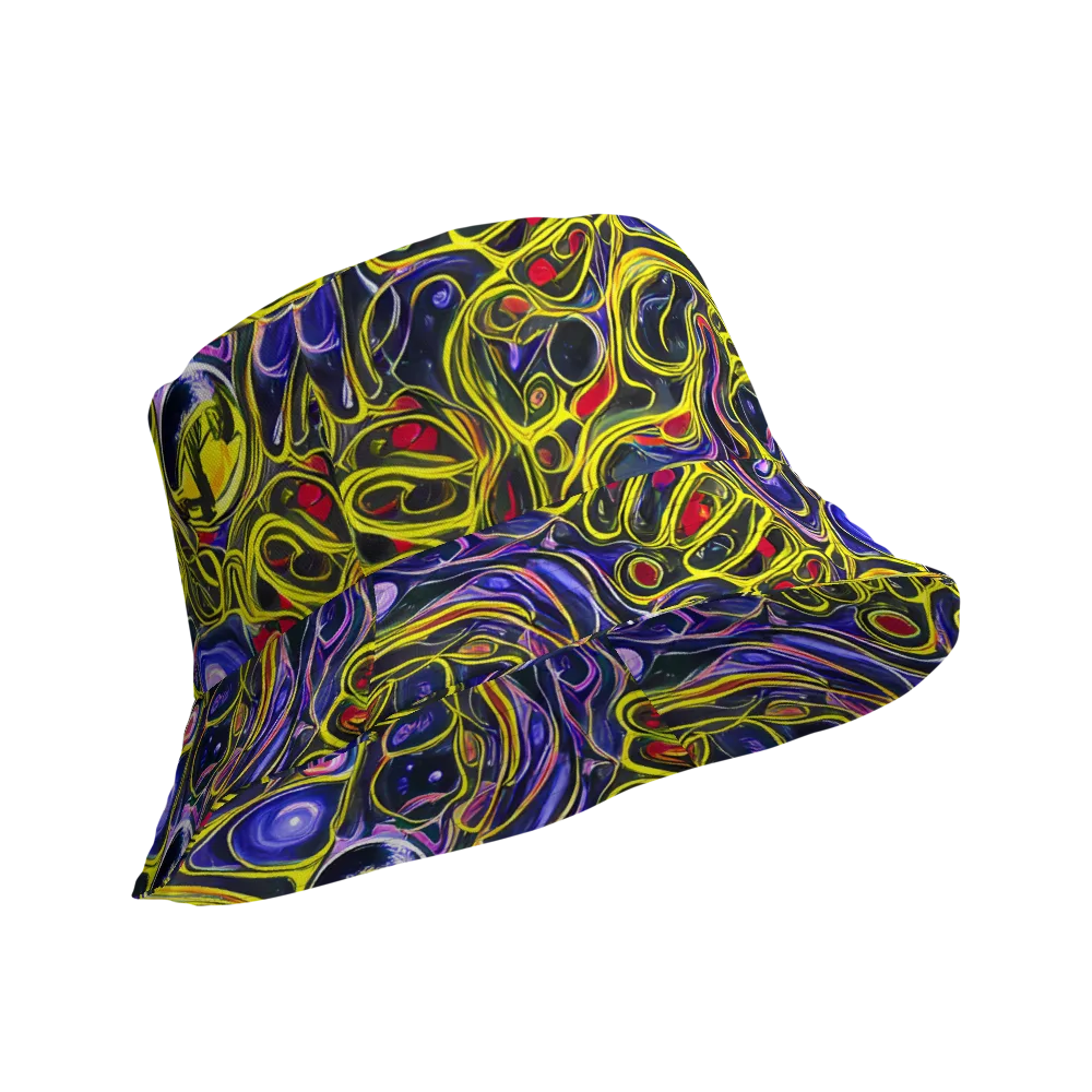 Prismatic Circuitry on Reversible Bucket Hat — Product details Outside