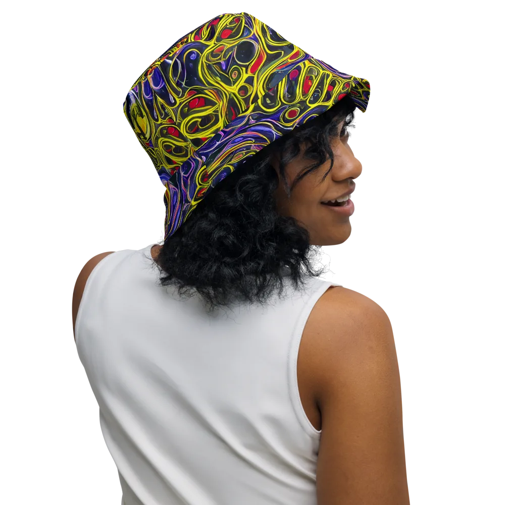 Prismatic Circuitry on Reversible Bucket Hat — Right Outside