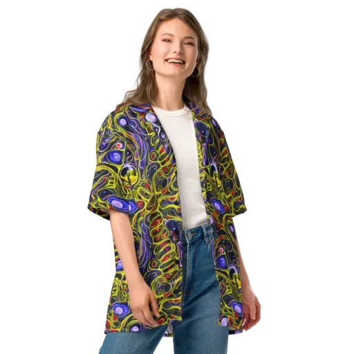 Prismatic Circuitry on a Button Shirt
