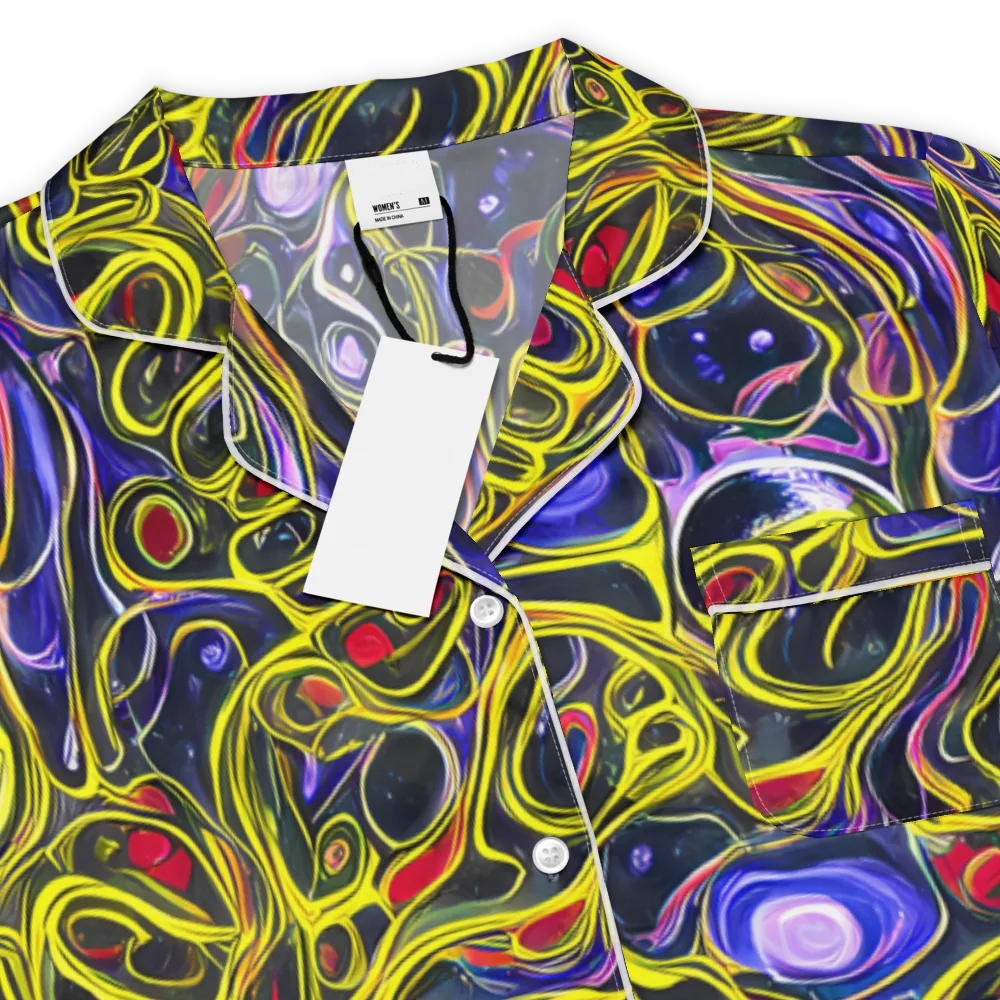 Prismatic Circuitry on Women's Short Sleeve Pajama Top — Product details