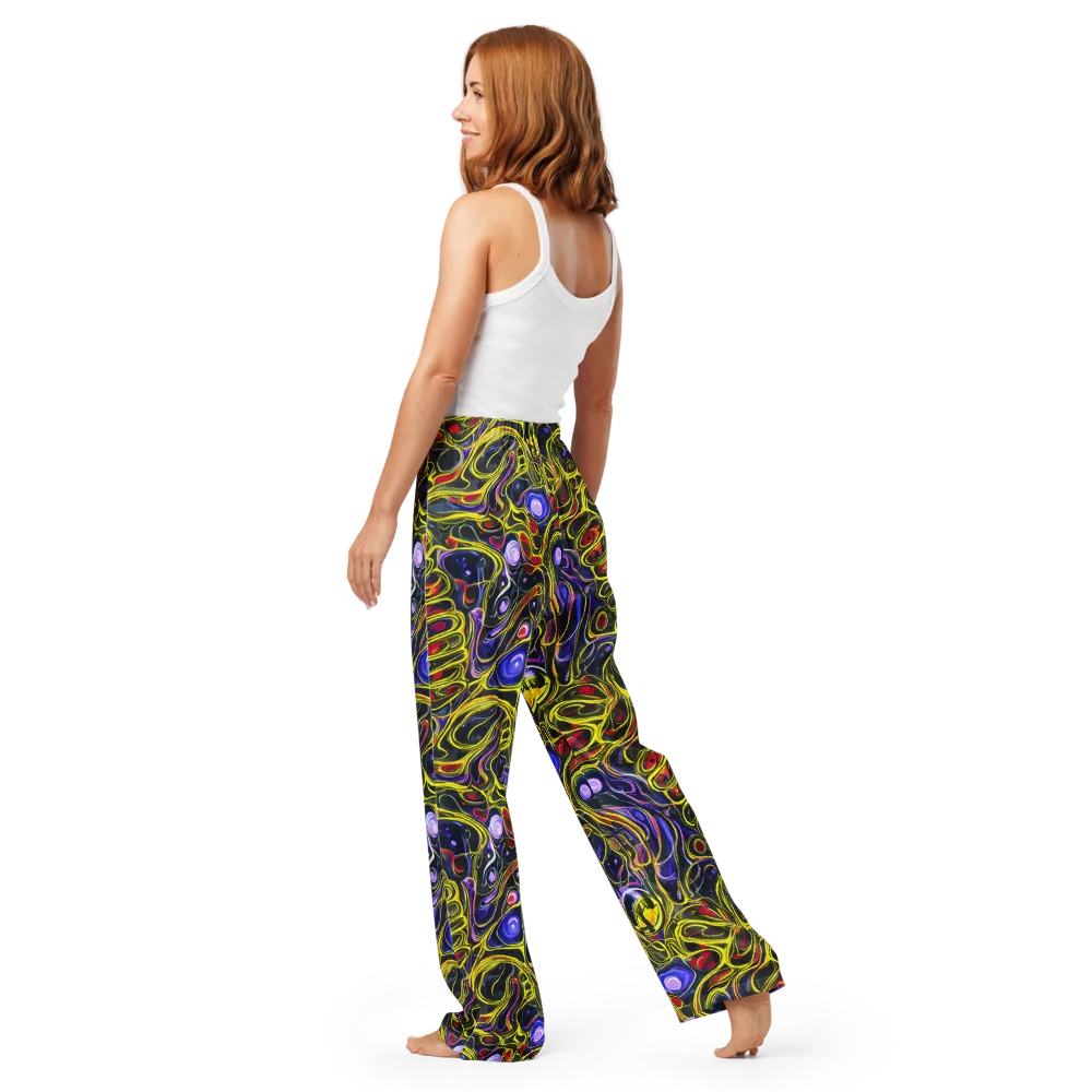 Prismatic Circuitry on Women's Pajama Pants — Back