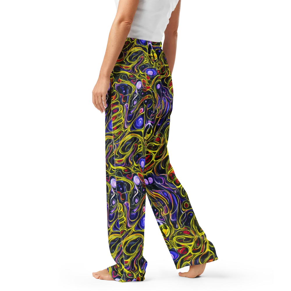 Prismatic Circuitry on Women's Pajama Pants — Left