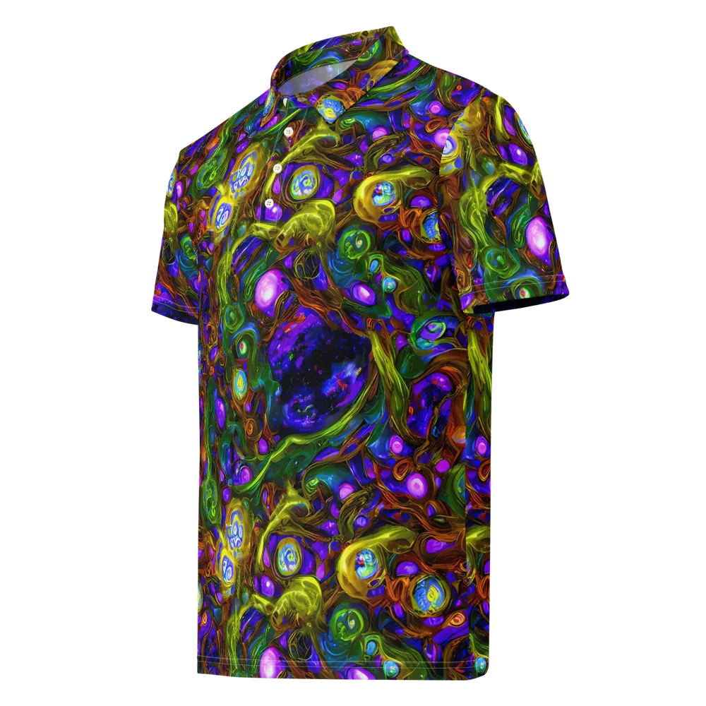 Electric Organica on Men's Slim Fit Polo Shirt — Left Front