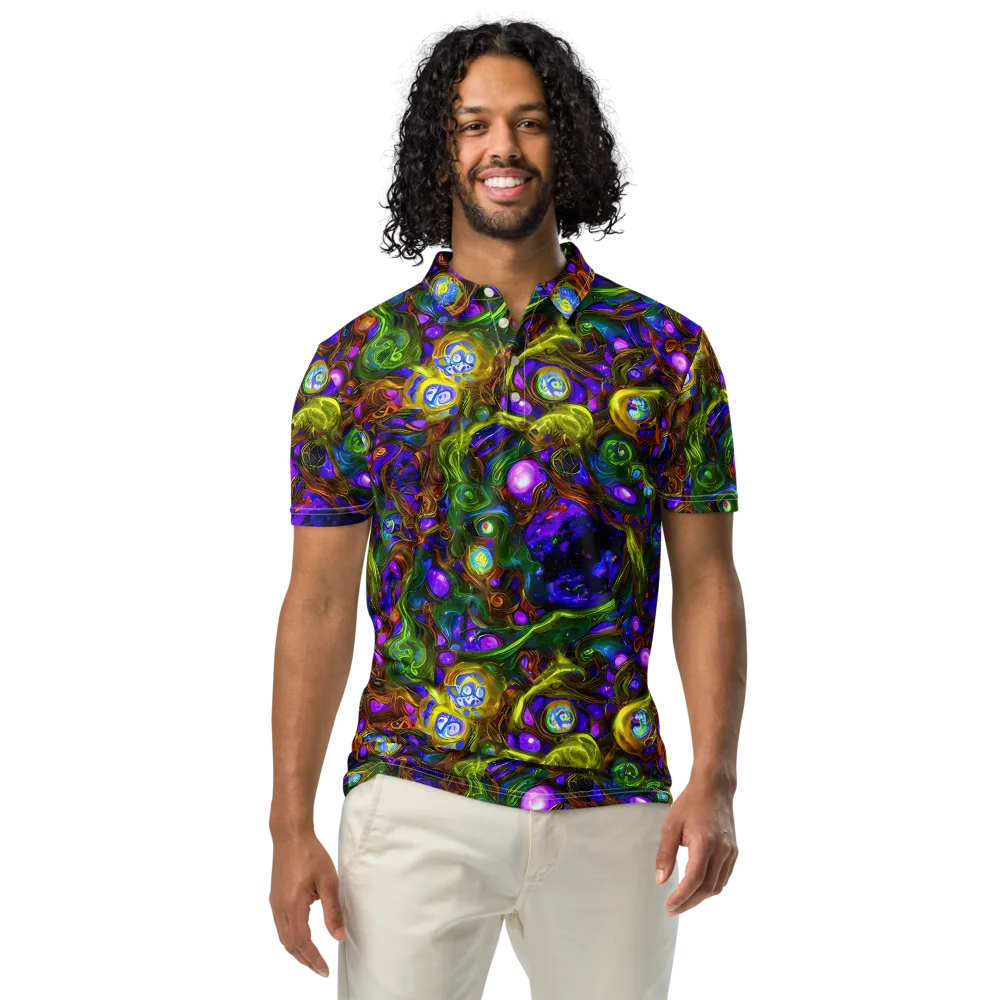 Electric Organica on Men's Slim Fit Polo Shirt — Front