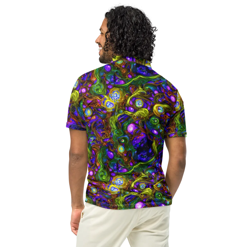 Electric Organica on Men's Slim Fit Polo Shirt — Back