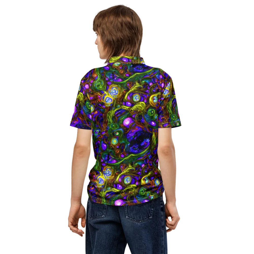 Electric Organica on Men's Slim Fit Polo Shirt — Back
