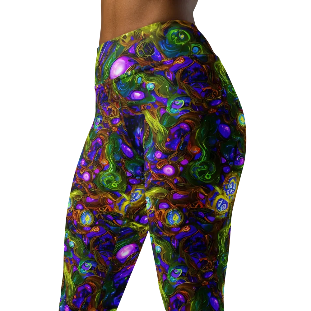 Electric Organica on Yoga Leggings — Left Front