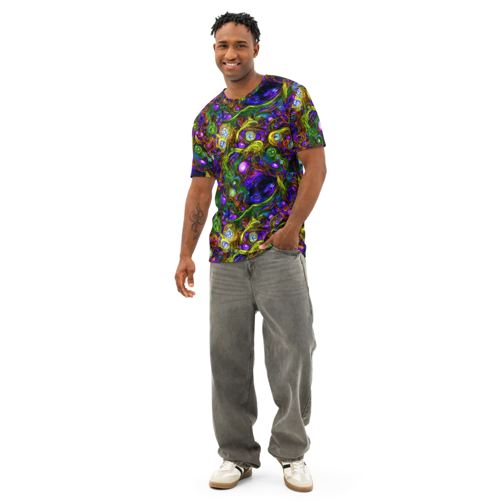 Electric Organica on Men's Cotton Crew Neck T-Shirt — Front