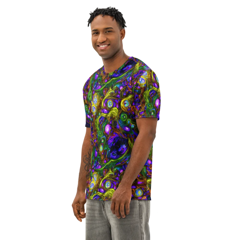 Electric Organica on Men's Cotton Crew Neck T-Shirt — Left Front