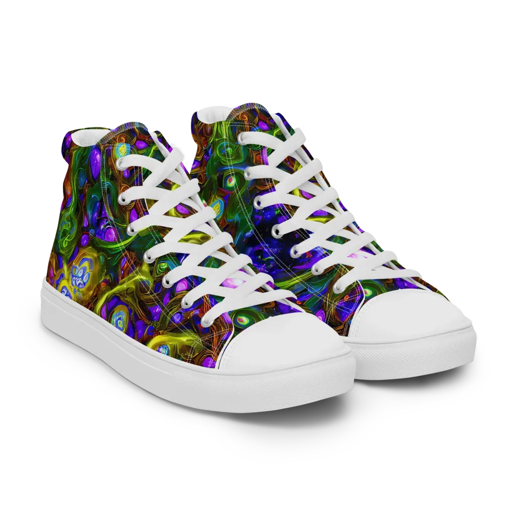 Electric Organica on Men's High Top Canvas Shoes — Right Front